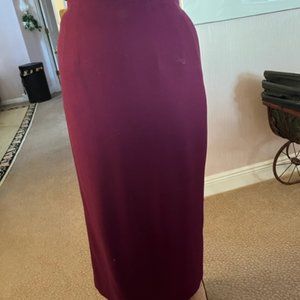 Talbots  Size 6  Maroon Ankle Length Straight Skirt